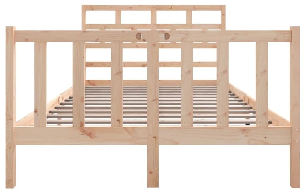 Estrutura de cama pequena casal 120x190 cm pinho maciço