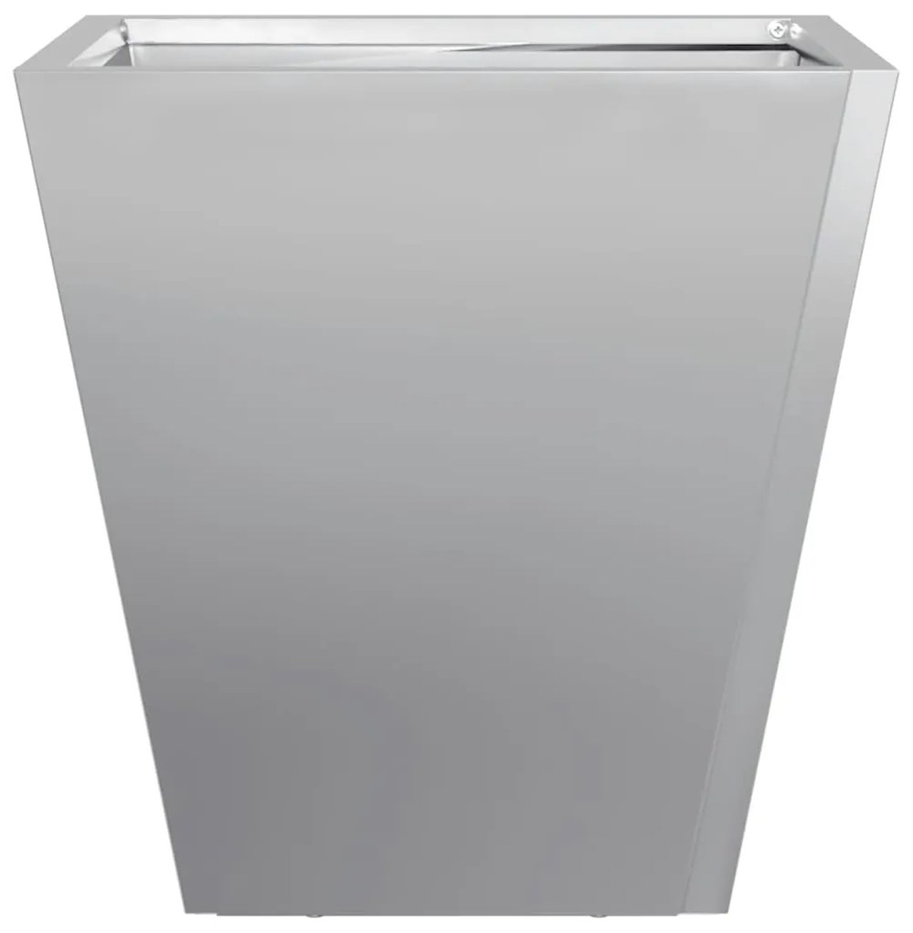 Vaso/floreira de jardim 2 pcs 30x30x30 cm aço galvanizado