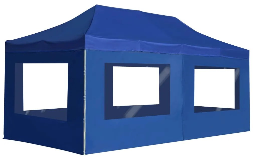 vidaXL Tenda dobrável profissional com paredes alumínio 6x3m azul