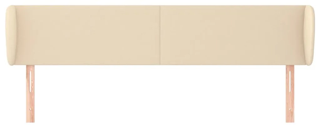 Cabeceira de cama c/ abas tecido 183x23x78/88 cm creme
