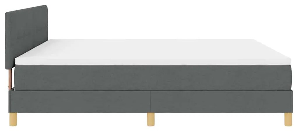 Cama Box Spring com Colchão Cinza Escuro 180x200 cm Tecido