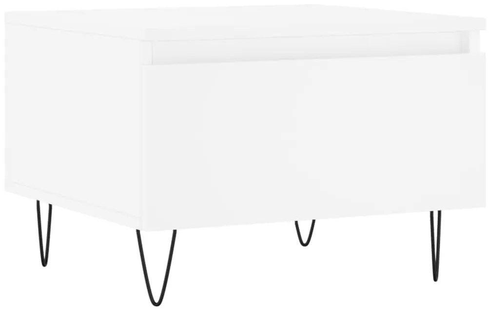 Mesas de centro 2 pcs 50x46x35 cm derivados de madeira branco