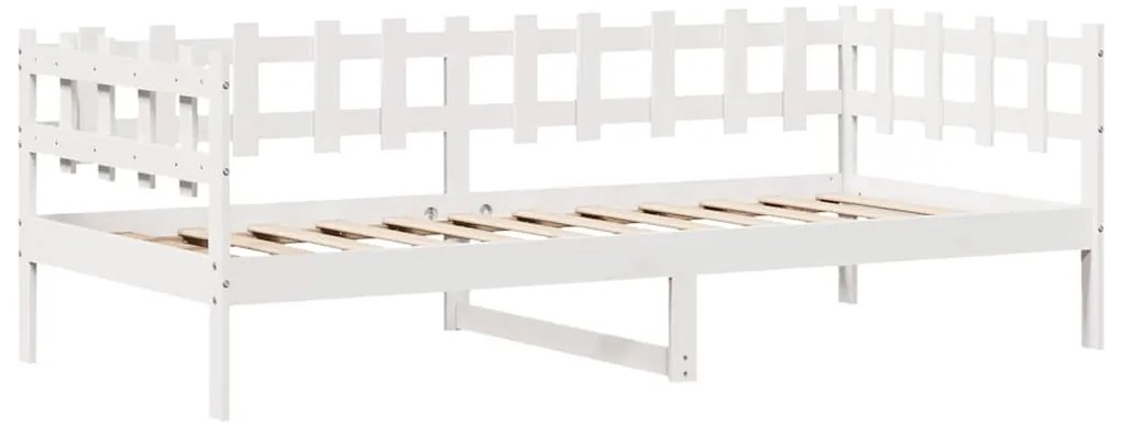 Sofá-cama c/ gavetas 90x200cm madeira de pinho maciça branco