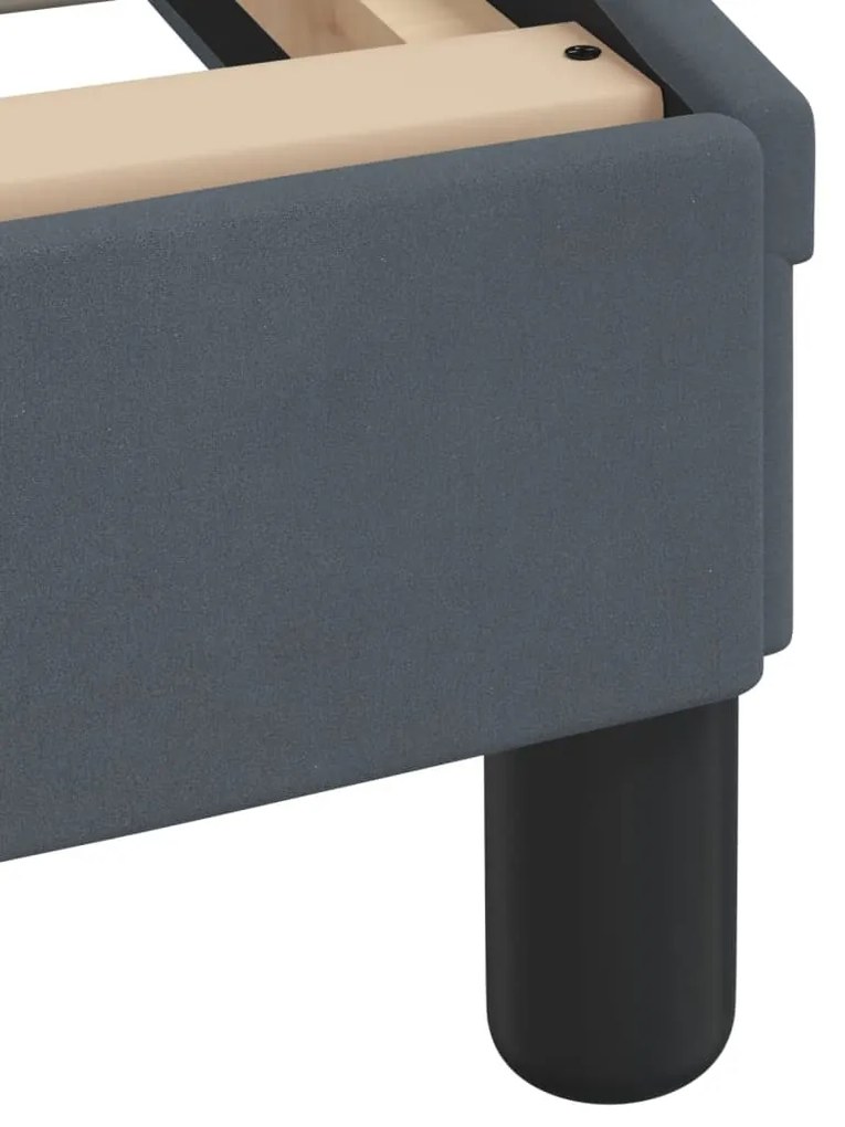 Estrutura de cama sem colchão 140x190 cm veludo cinzento-escuro