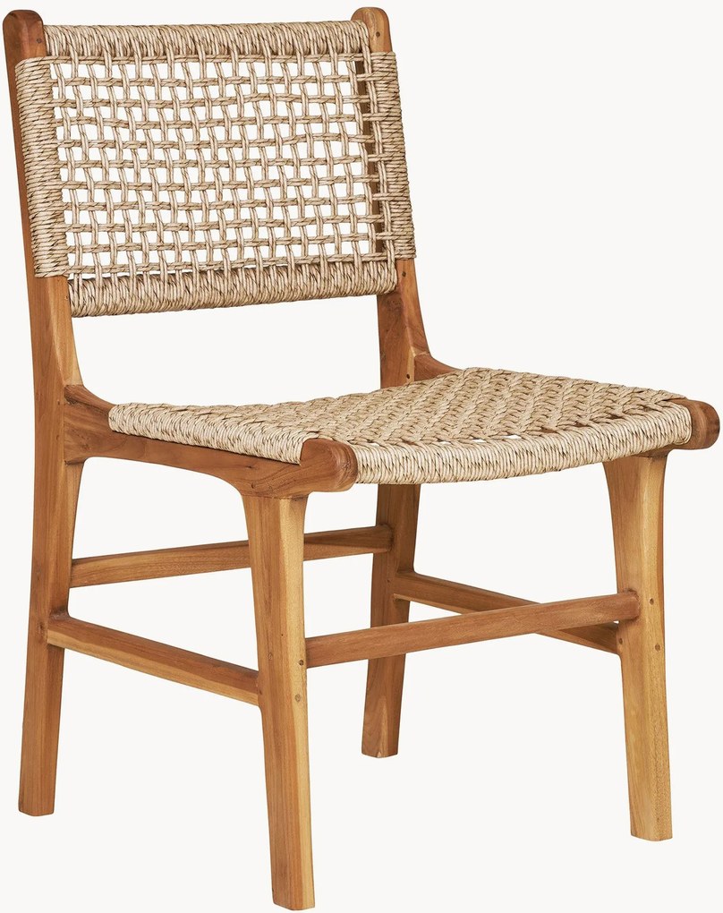 Cadeiras de jantar para jardim em madeira de teca Derby, conjunto de 2