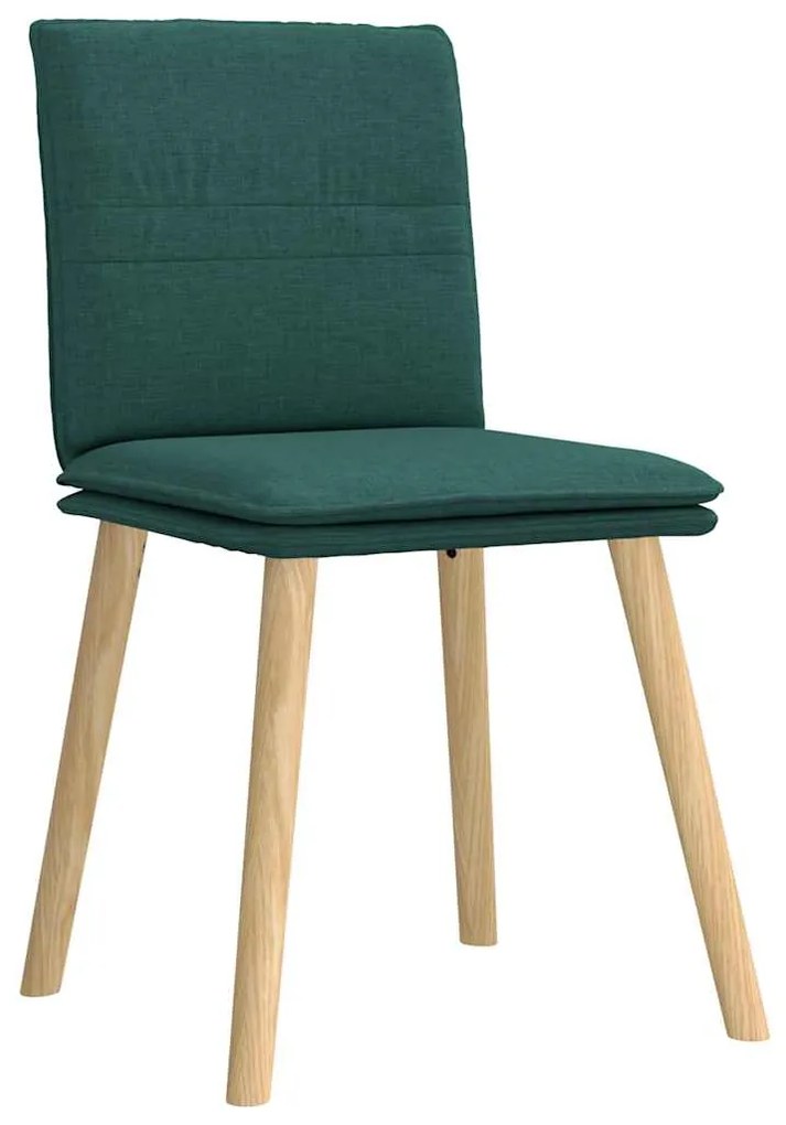 Cadeiras de jantar 4 pcs tecido verde escuro
