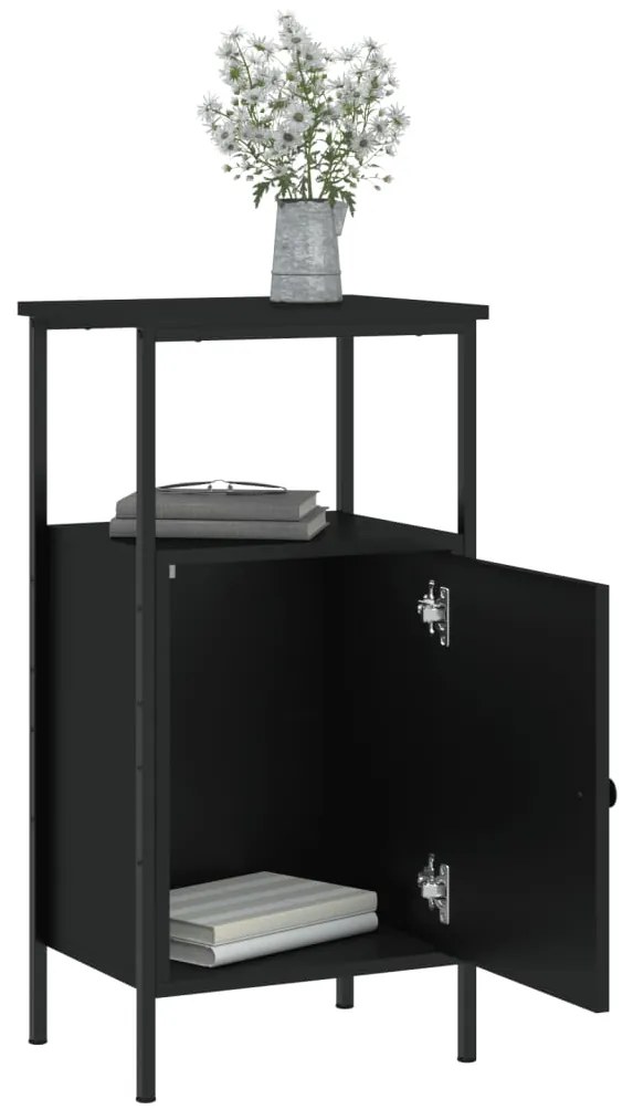 Mesa de Cabeceira - Preto - 41x31x80 cm