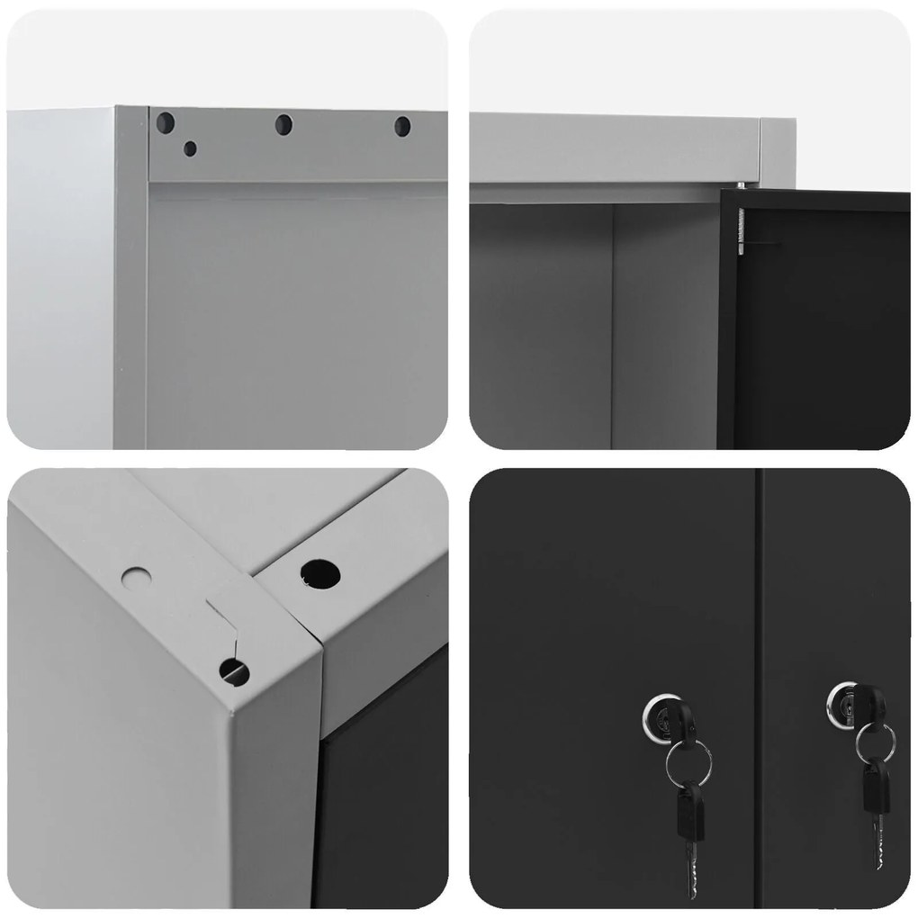 Conjunto de Gabinete e Painel de Ferramentas vidaXL com 6 Peças Montad