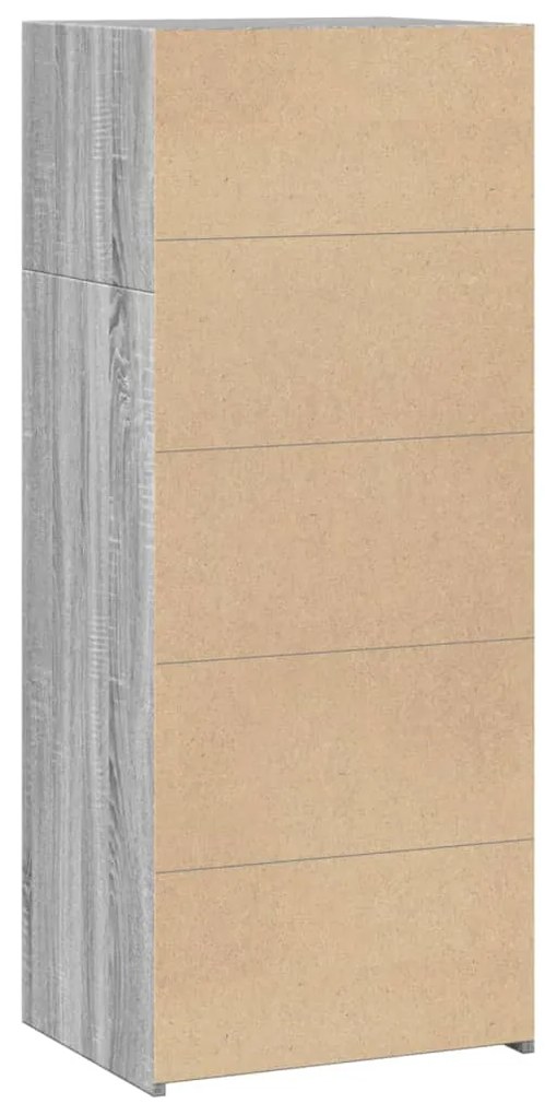 Armário alto 50x41x124 cm derivados de madeira cinza sonoma