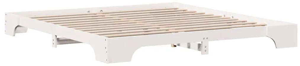 Cama Branca 180x200 cm em Madeira Sólida