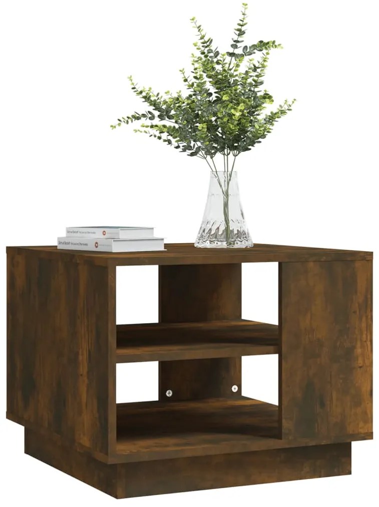 Mesa de centro 55x55x43 cm derivados de madeira carvalho fumado