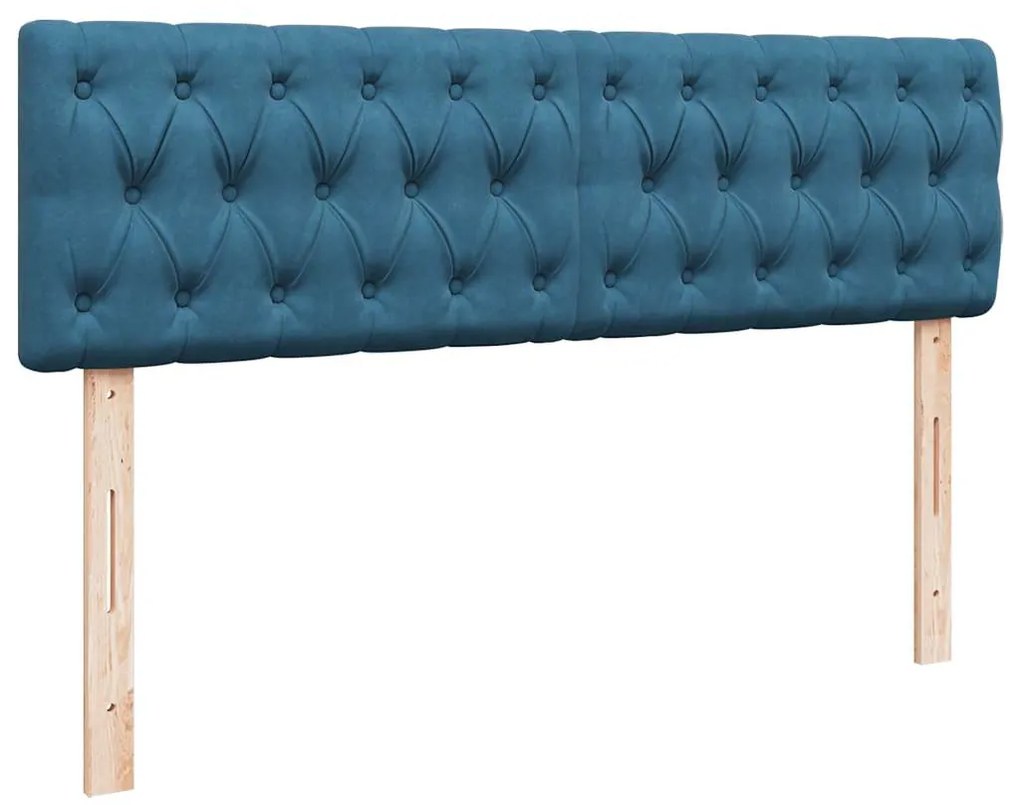 Estrutura de cama otomana com colchão 140x190cm azul escuro