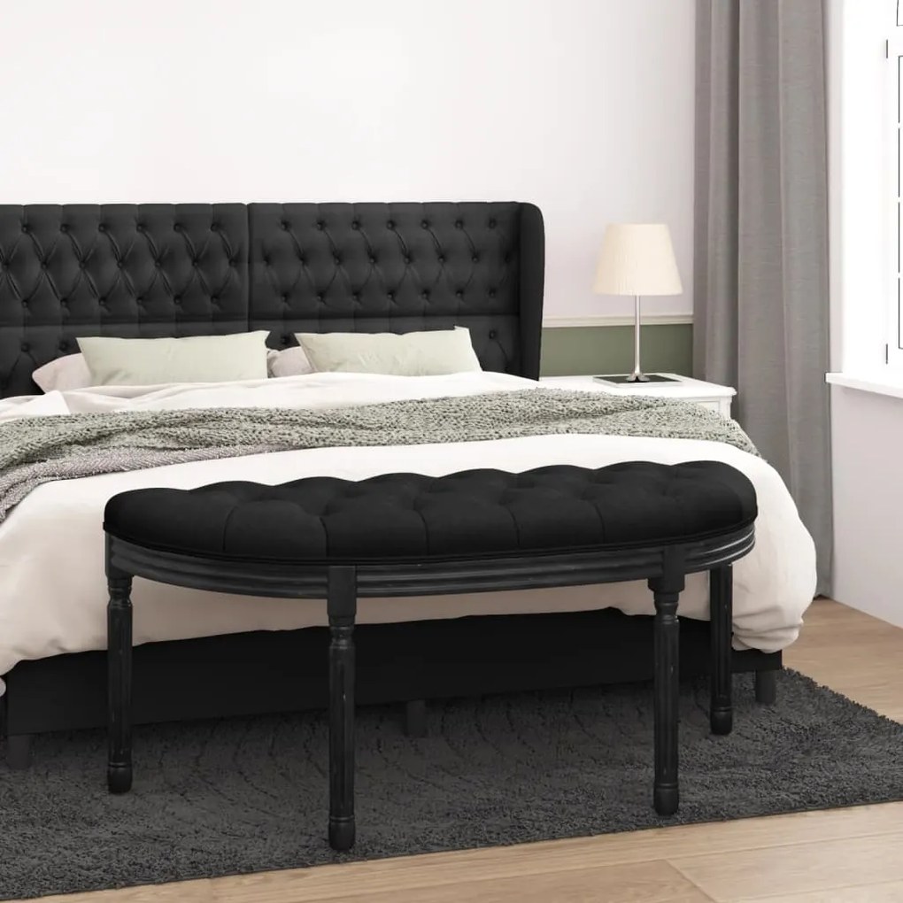 344421 vidaXL Banco 110,5x45x49 cm veludo preto