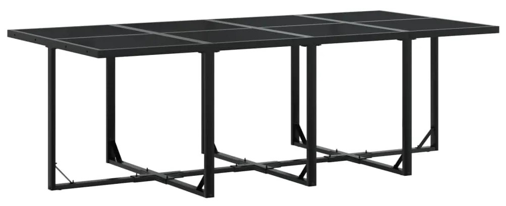 13 pcs conjunto de jantar p/jardim vime PE preto