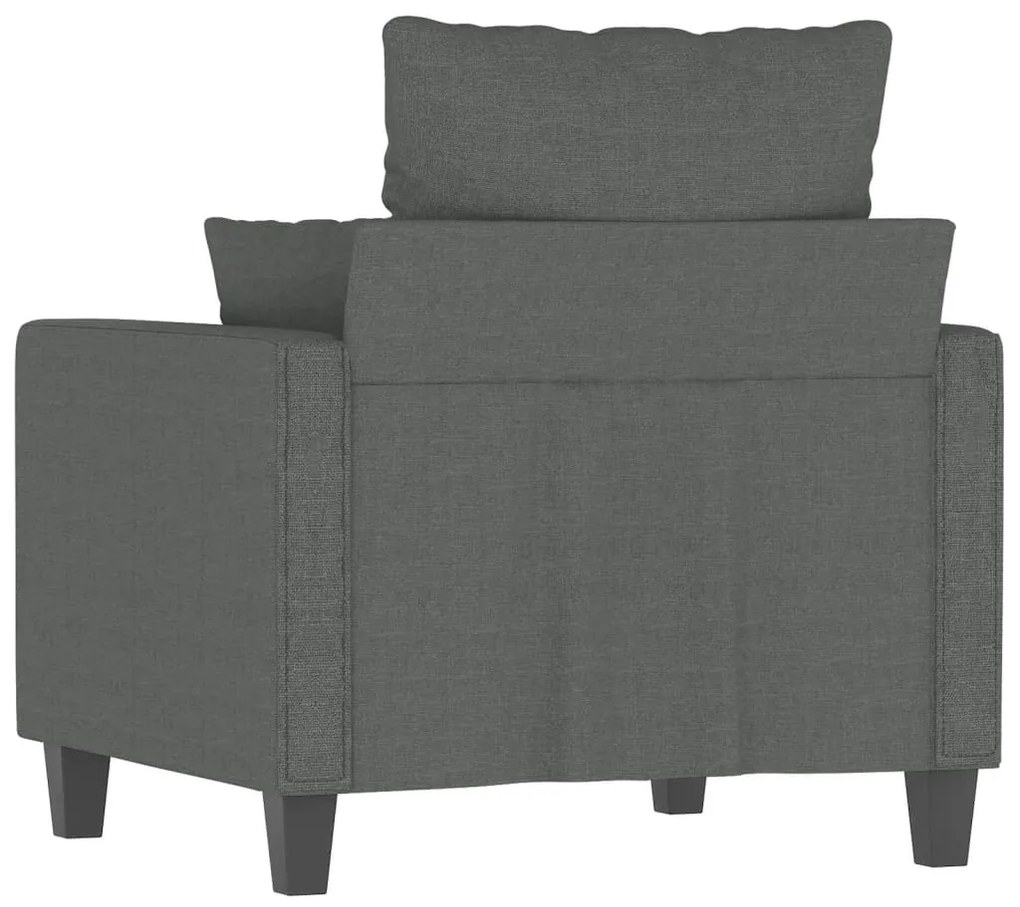 Poltrona 60 cm tecido cinzento-escuro
