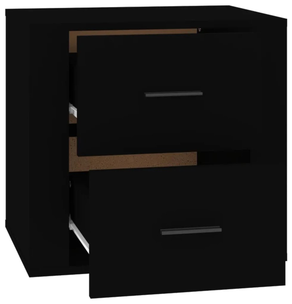 Mesa de cabeceira 50x39x47 cm preto