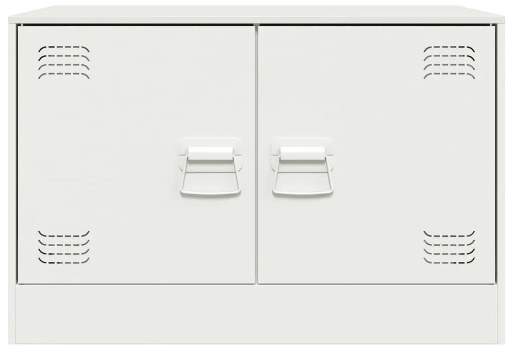 Móveis de TV 2 pcs 67x39x44 cm aço branco