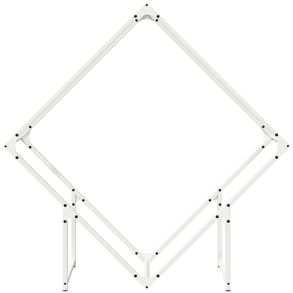 Suporte para lenha 100x25x100 cm aço laminado a frio branco