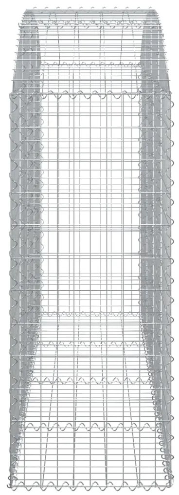 Cesto gabião arqueado 200x50x120/140 cm ferro galvanizado