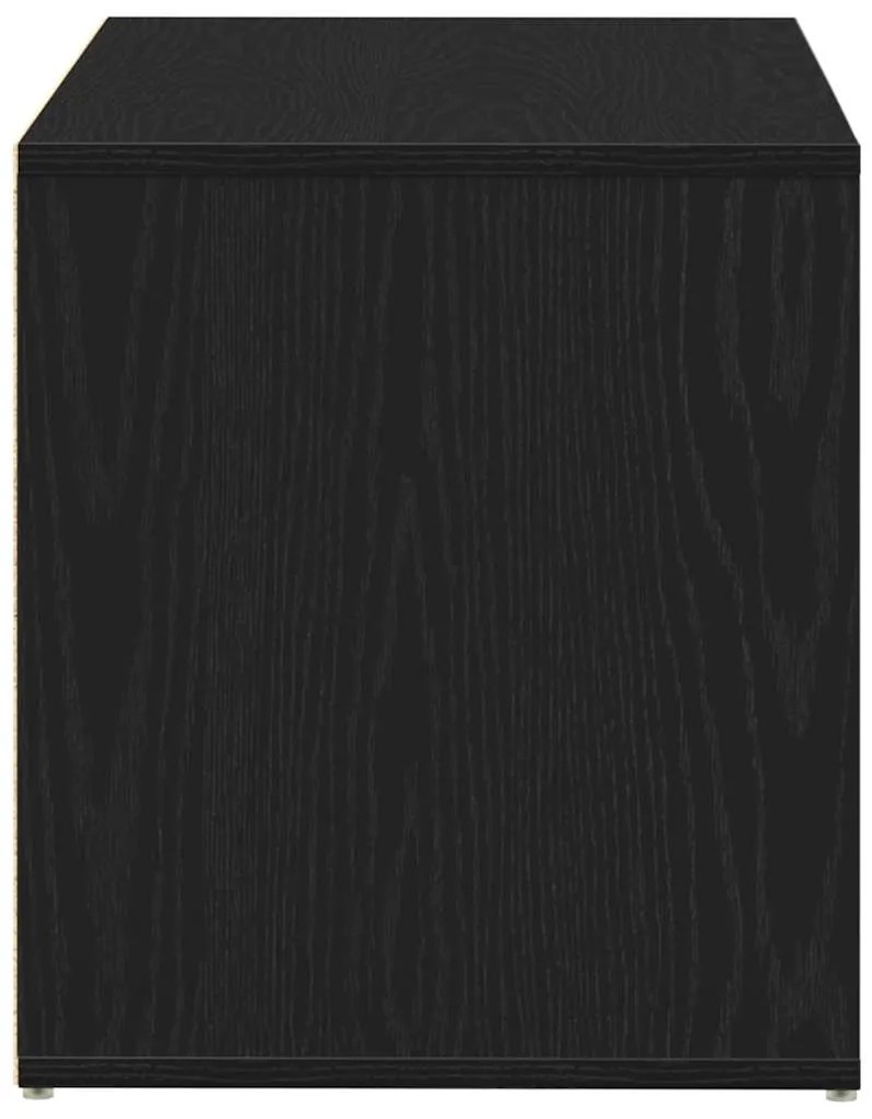 Banco de Hall vidaXL Preto Carvalho 80x40x45 cm Madeira de Engenharia