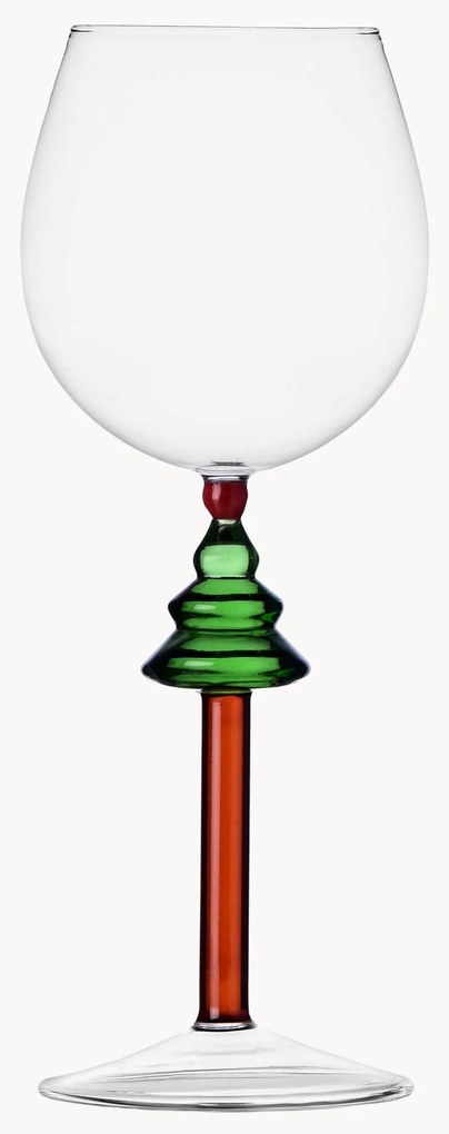 Copo de vinho em vidro de borossilicato artesanal com pé em forma de árvore Woodland Tales