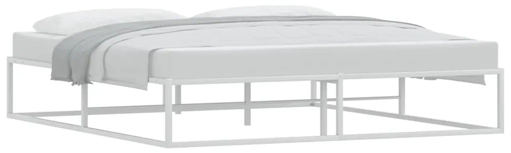 Estrutura de cama sem colchão branco 180x200 cm metal