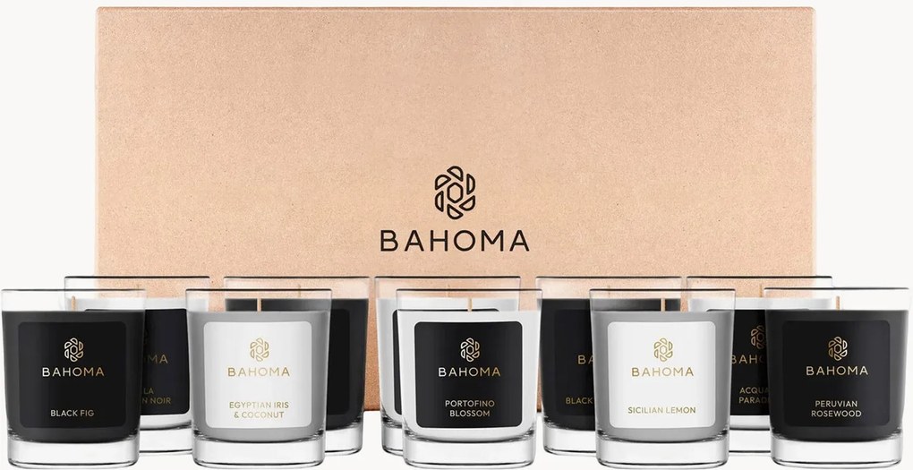 Mini velas artesanais Tranquility em caixa de presente, conjunto de 10