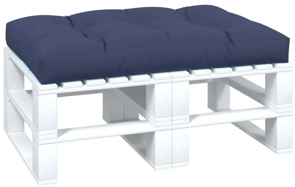 Almofadão para sofá de paletes 120x80x12 cm tecido azul-marinho