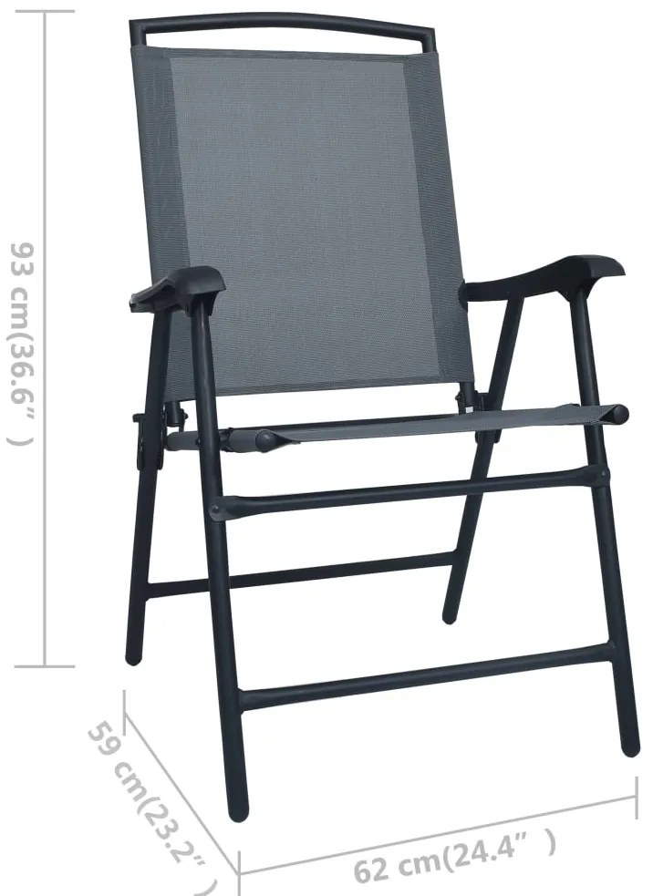 Conjunto bistrô 3 pcs aço cinzento