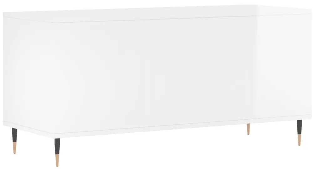 Armário p/ discos 100x38x48 cm deriv. madeira branco brilhante