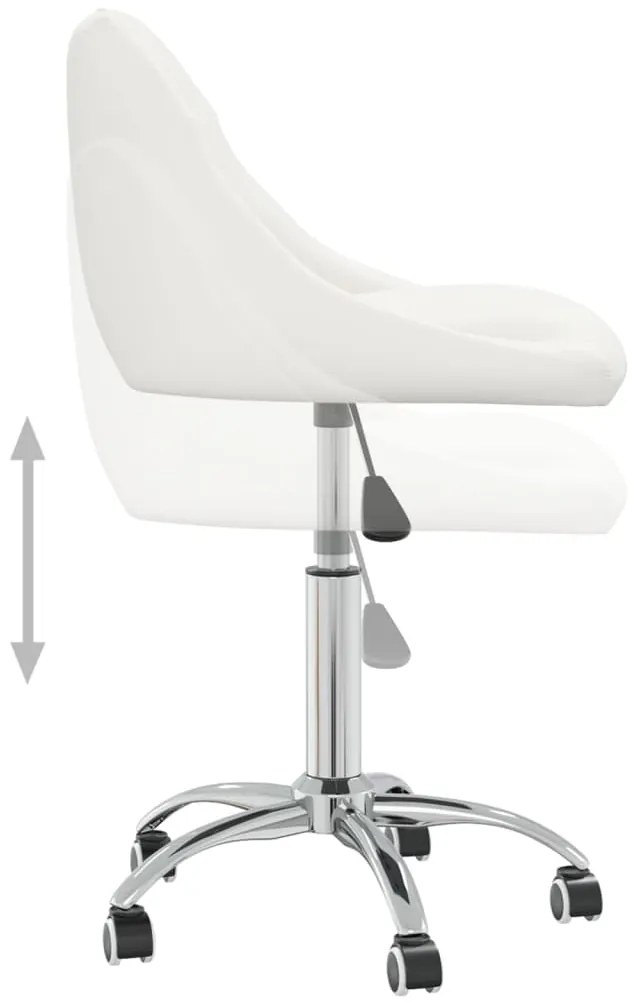 Cadeira de jantar giratória couro artificial branco