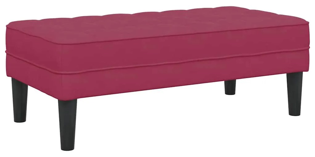 Banco Vermelho Vinho 113x57x39 cm Veludo