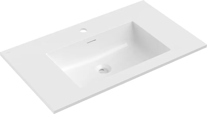 Mexen Otis lavatório embutido na bancada 81 x 46,5 cm, branco brilho - 25188000
