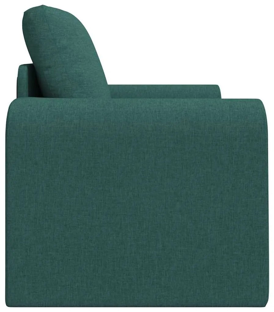 Sofá Cama de Chão 2-em-1 Verde Escuro 98x71x83 cm Tecido