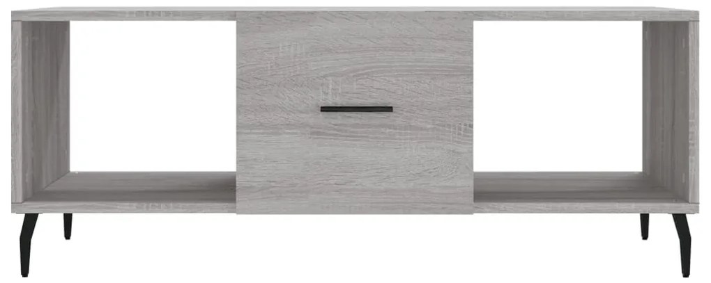 Mesa de centro 102x50x40cm derivados de madeira cinzento sonoma