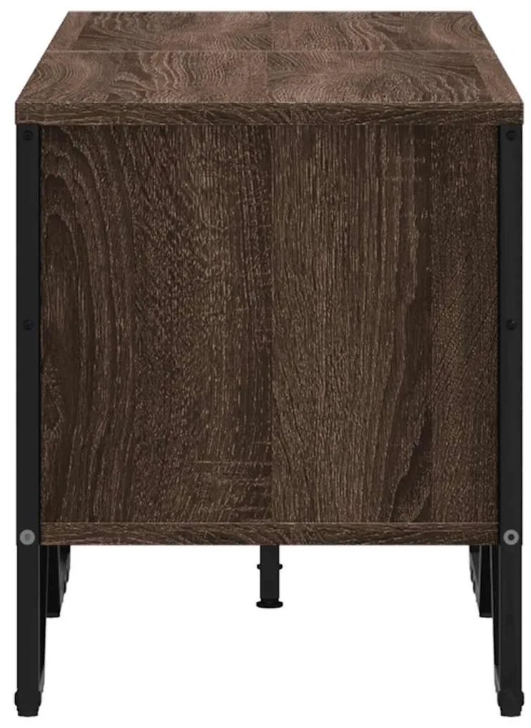 Móvel de TV 122x34x41 cm derivados de madeira carvalho castanho