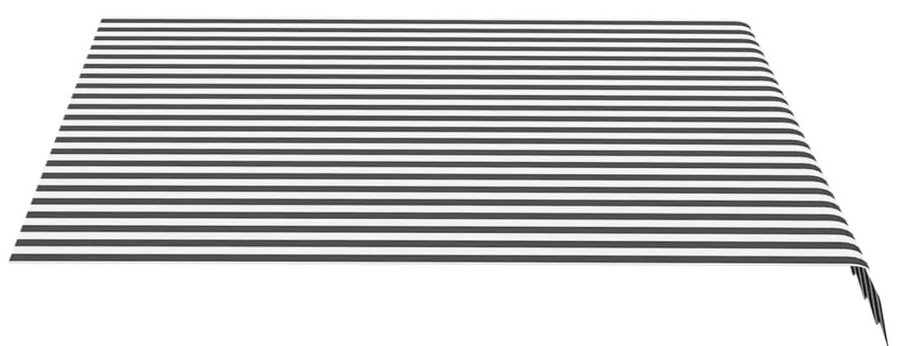 Tecido de substituição para toldo 3x2,5 m antracite e branco