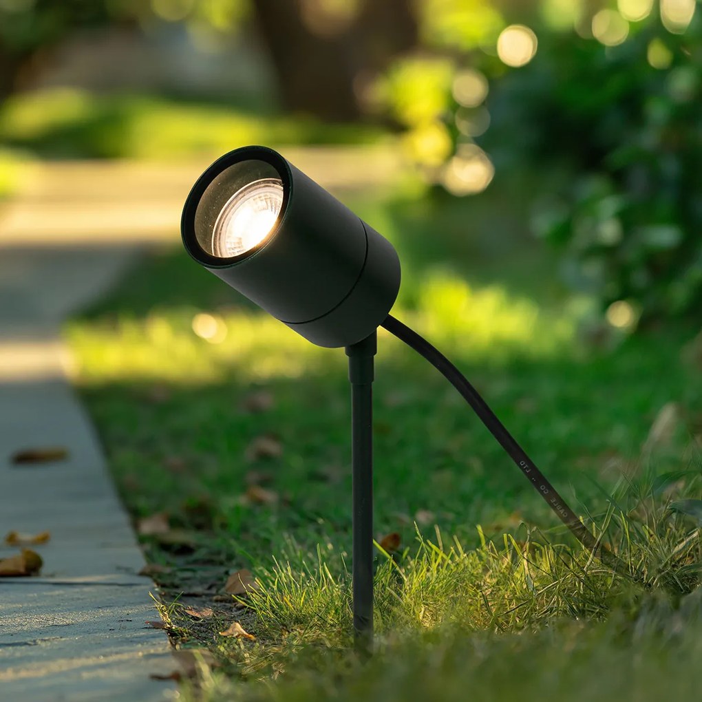 Spike spot verde escuro ajustável IP44 - Solo