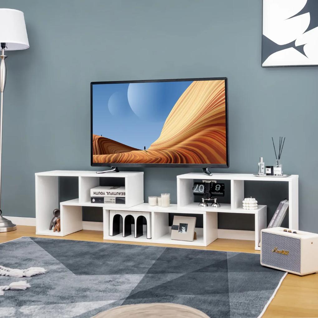 Móvel de TV de 3 peças para TV de até 65 '' para sala de estar branco