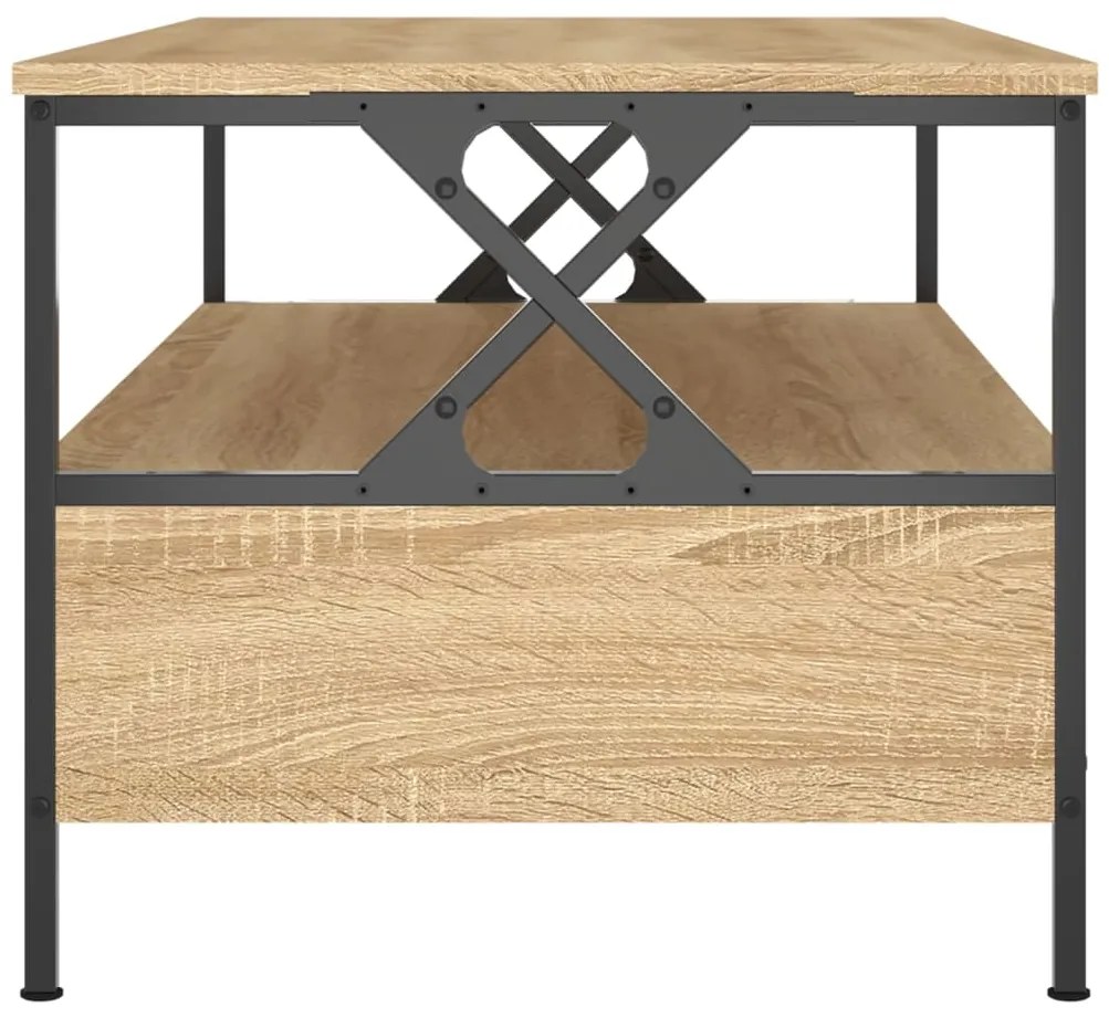 Mesa de centro 100x51x45 cm derivados madeira carvalho sonoma