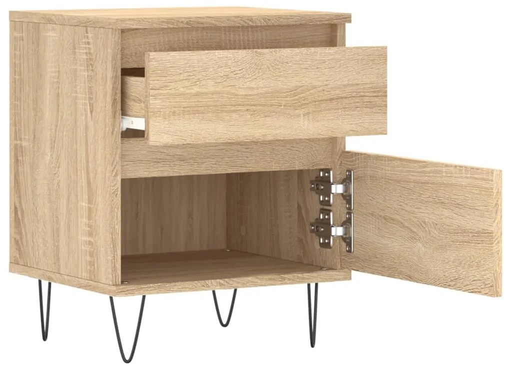Mesa de cabeceira 40x35x50 cm derivados madeira carvalho sonoma