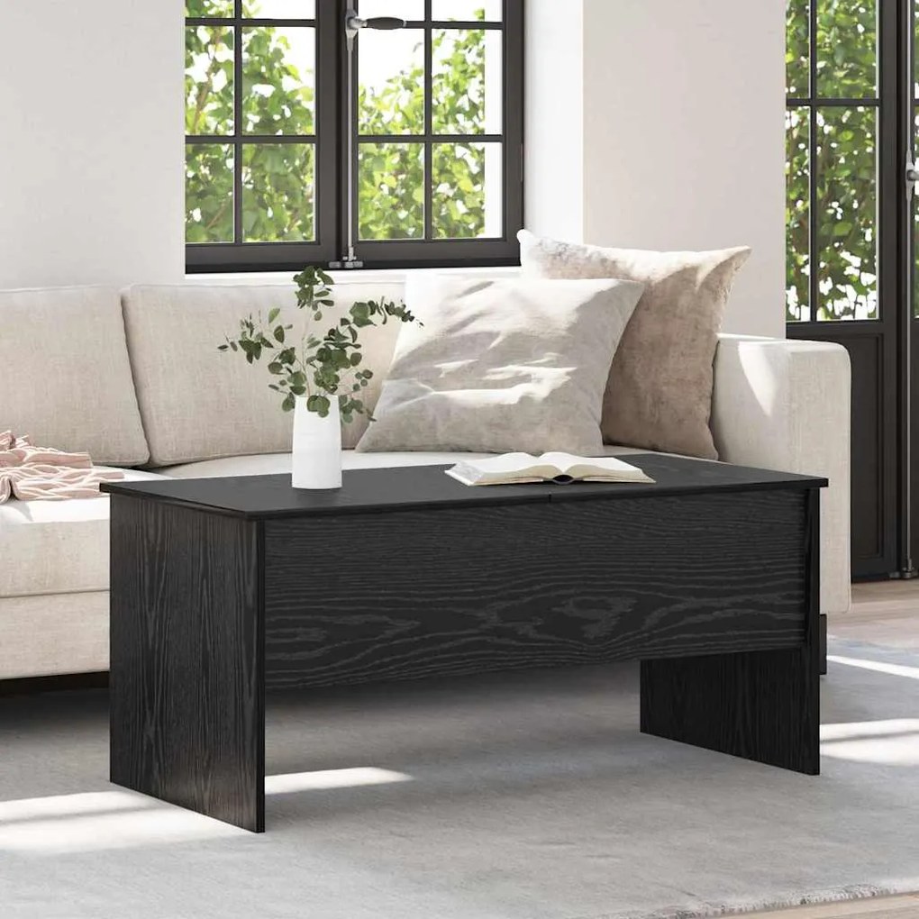 vidaXL Mesa de centro Carvalho preto 102 x 50,5 x 46,5 cm