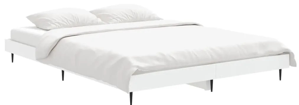 Estrutura de cama 135x190 cm derivados de madeira branco