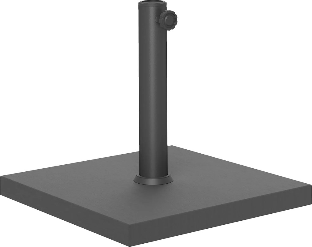 Outsunny Base para Chapéu de Sol de 14,5 kg Preenchido com Cimento para Chapéus de Sol com Mastro de Ø38/48 mm 44x44x30 cm Preto | Aosom Portugal