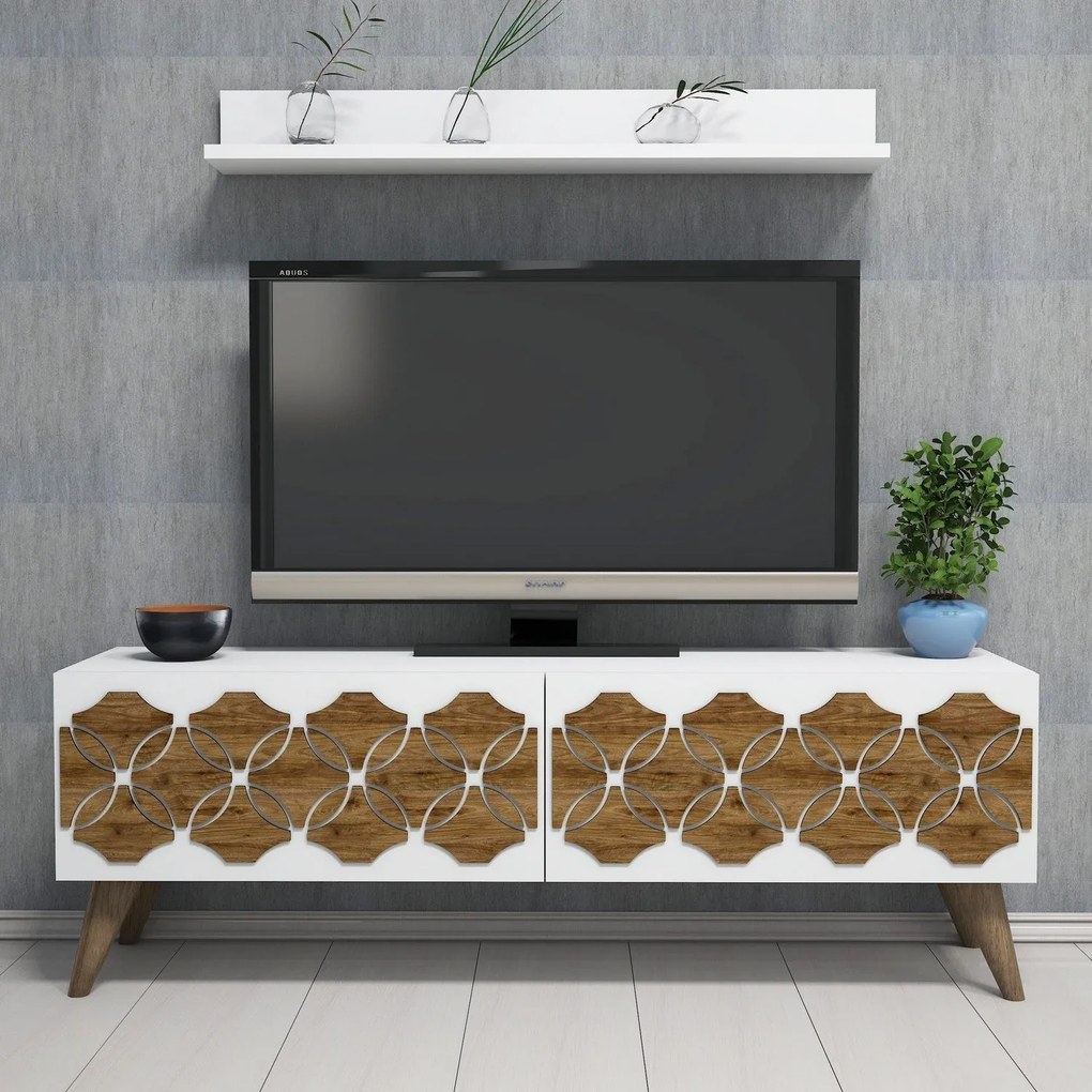 Unidade de TV Nisan – Branco – 120x40x31,8 cm