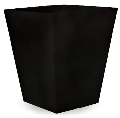 Vaso de flores colorido quadrado Polietileno CASA, JARDIM, RESTAURANTE, BAR  CALENDULA 50 RUSTIC (52x52x63 cm) - Preto