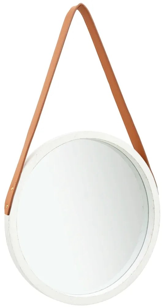 320360 vidaXL Espelho de parede com alça 40 cm branco