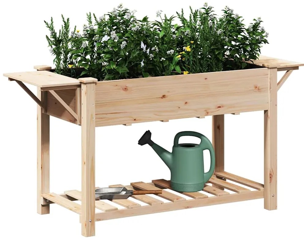 Planta com Prateleiras vidaXL 155x59x76 cm Madeira de Pinho