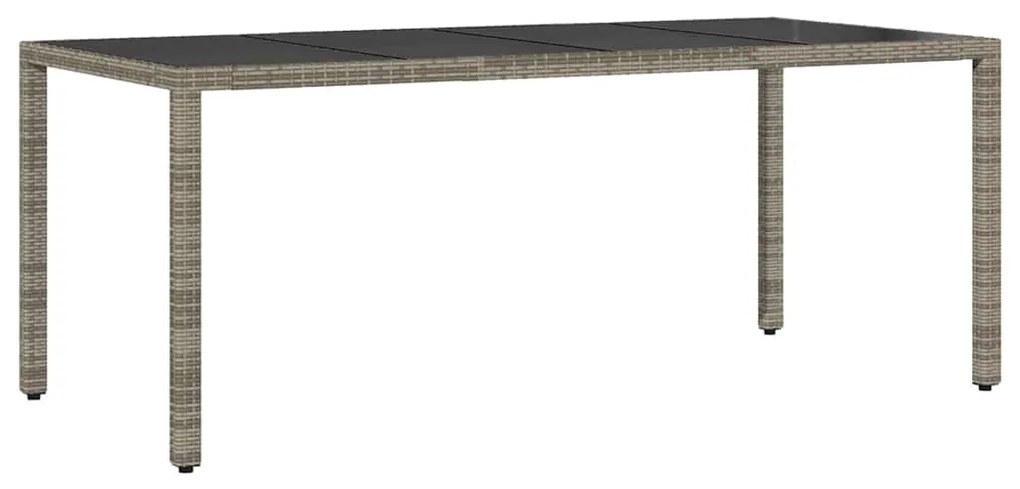 Conjunto de Jantar para Jardim 7 pcs Cinzeto 190 x 90 x 75 cm