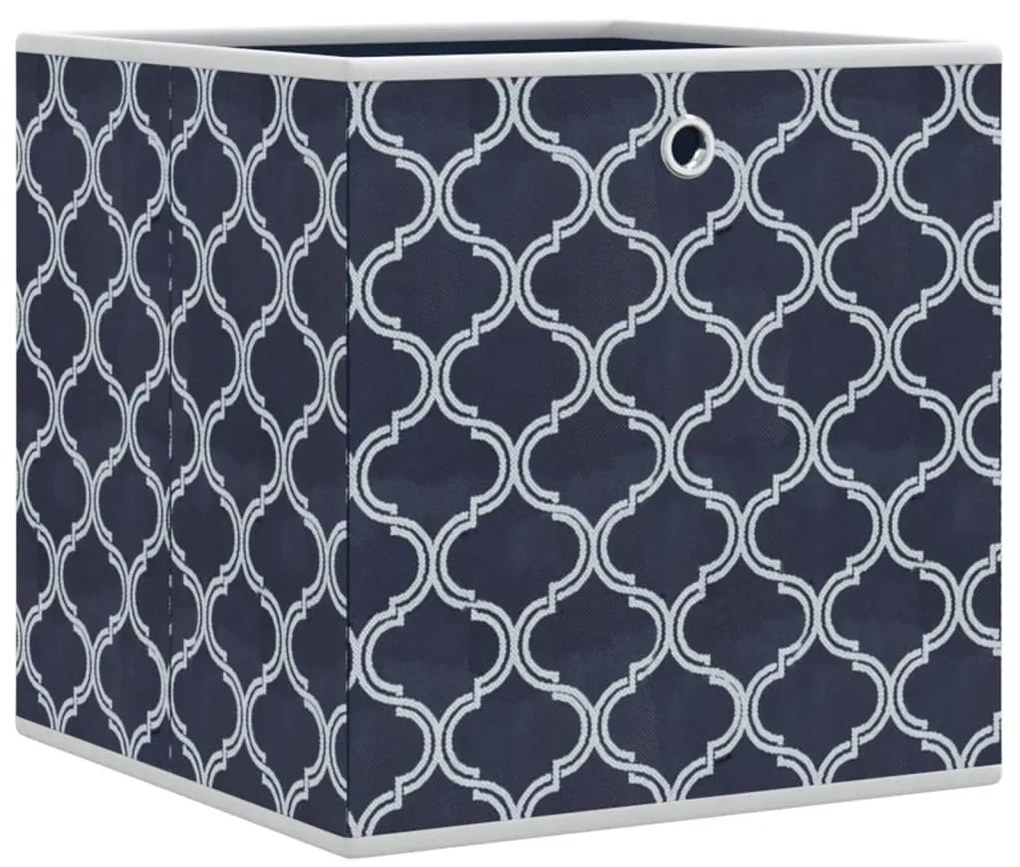 Caixas de arrumação dobráveis 10 pcs 32x32x32 cm TNT azul